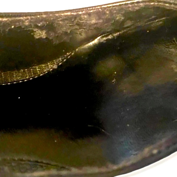 👠BANDOLINO👠LEATHER ROUND TOE TEXTURED HEEL PLATFORM 4” HEEL PUMPS EUC - Picture 15 of 15